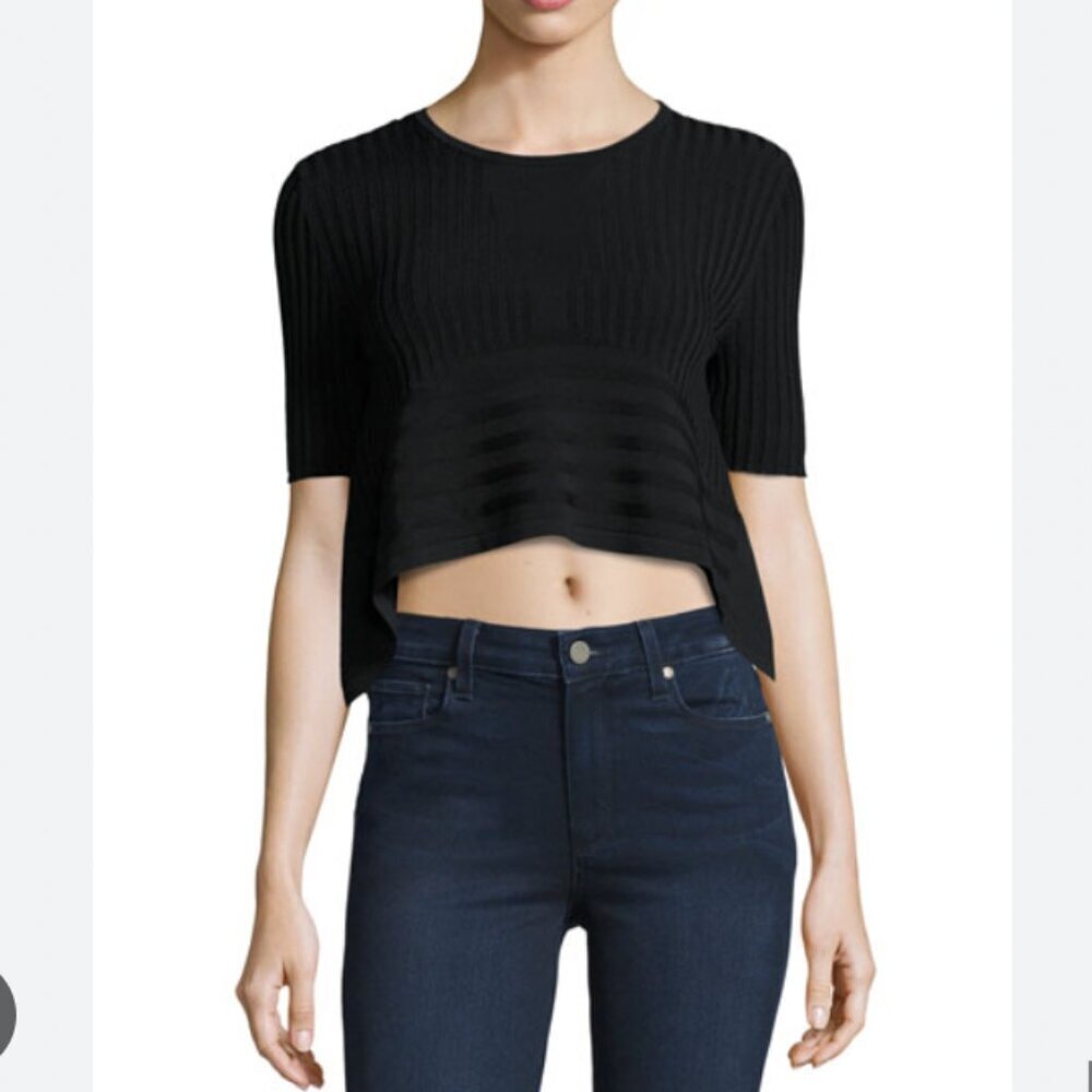 Opening Ceremony Linear Ribbed Crop Top Size XS EUC